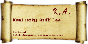 Kaminszky Azálea névjegykártya